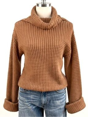 NWT Love By Design (from Nordstrom) brown knit cowl neck sweater size M